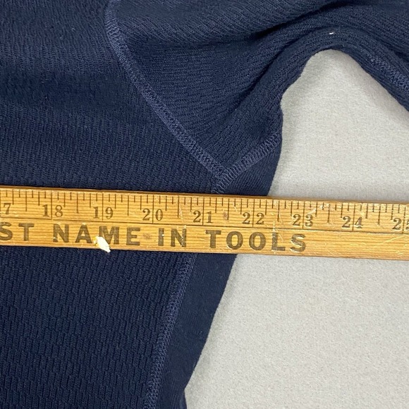 Reigning Champ Shirt Mens Large Blue Thermal Waffle Knit Henley Outdoors Hiking - Picture 7 of 9